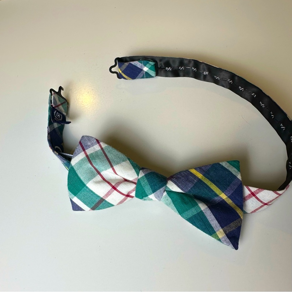 Men's CHAPS Ralph Lauren Adjustable Length Madras Cotton Bow Tie